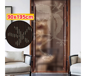 Cortina de cuentas de madera de 41 líneas de 90x195cm, sin toxicidad, pantalla contra moscas para porche, habitación, sa