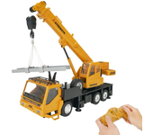 3822 1/24 10CH Coche Camión Grúa Control Remoto Juguete de Construcción Vehículo de Ingeniería para Niños Regalos