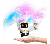 Astronautas Juguetes Voladores Robot Controlados por Mano Luces LED Mágicas Controlador Mini Juguete Volador Giratorias