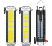 Luz de trabajo solar COB portátil recargable linterna LED súper brillante lámpara impermeable para camping y reparación