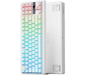 MCHOSE G87 Teclado mecánico de tres modos con perilla 87 teclas estructura de junta intercambiable en caliente RGB bater