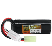 Batería LiPo ZOP Power 2S 7.4V 1300mAh 25C con conector T para coche RC, avión, helicóptero