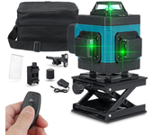 Nivel láser verde de 8/12/16 líneas 3D horizontal y vertical autonivelante con control remoto para uso en interiores y e