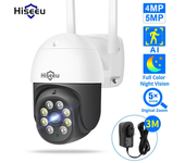 Cámara de seguridad IP PTZ Hiseeu 4MP/5MP para exteriores Detección de humanos AI H.265X Inalámbrica WiFi Cámaras de vig