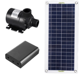 Bomba de agua sumergible ultra silenciosa de 50W 800L/H con panel solar y batería Power Bank para estanque de peces y de