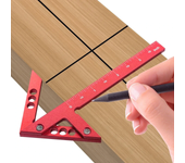 Localizador de centro de aluminio para carpintería, cuadrado de 45/90 grados, métrico/imperial, medidor de ángulo recto