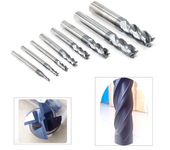 Juego de 8 fresas de carburo de tungsteno de 2 a 12 mm con 4 flautas para fresadora CNC, alta resistencia al desgaste, c