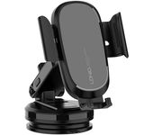 Soporte de pinza para teléfono móvil LDNIO MV21 15W Cargador inalámbrico para automóvil Base retráctil para soporte de p