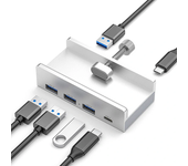 Bakeey 4 en 1 Hub USB3.0 con adaptador de corriente USB3.0*3 USB-C divisor Mejorador múltiple para PC Computadora Monito