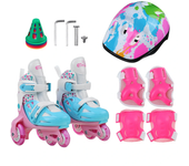 Patinetas ajustables para niños con doble freno, ruedas luminosas y zapatillas de patinaje gratuito para principiantes
