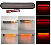 3 en 1 28 luces traseras de flujo LED para camiones, remolques y autocaravanas con señal de retroceso, freno y giro