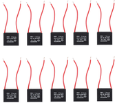 10 piezas de condensador de arranque CBB61 450V 2.5μF para ventilador de CA, condensador de funcionamiento para motor CB