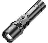 Bikight Faro Portátil de Largo Alcance Ligero con Batería Incorporada 18650 Recargable por USB Tipo-C Linterna LED con Z