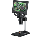 Microscopio digital de 5,5 pulgadas con pantalla de 10MP y amplificación continua de 1-1000X con 8 luces LED