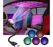 Lámpara de Atmósfera de Coche USB Proyector Rítmico de Música LED Lámpara de Bola Mágica para Fiestas en el Escenario