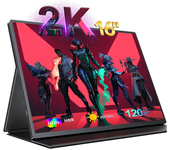 UPERFECT UPlays C02 Monitor portátil de 16 pulgadas 2K 2560*1600 16:10 100%sRGB 500Cd/m² 120Hz Tipo C Pantalla de juego