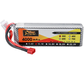 Batería LiPo ZOP Power 11.1V 4000mAh 30C 3S con conector T para coche RC