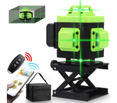 16/12/8 Línea 4D Nivel láser de luz verde cruzada horizontal y vertical de 360° Autonivelante Control de la aplicación p