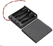 5pcs Caja de batería para 4 pilas AA con conmutador para 4 pilas AA kit DIY