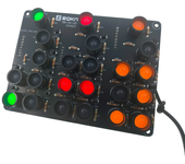 EQKIT YBN-20 Reloj binario Kit electrónico DIY USB 5V LED multicolor Alta precisión STEM Práctica de soldadura Reloj en