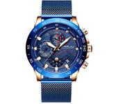 Reloj CRRJU Multi-función para Hombre con Cronógrafo de Seis Manos Relojes Deportivos de Moda con Pantalla de Fecha Relo