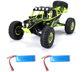 WLtoys 10428 1/10 2.4G 4WD Camión RC Crawler Coche RC Dos Baterías