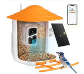 Alimentador inteligente para pájaros ZANLURE con cámara, panel solar, identificación automática de aves inalámbrica AI y