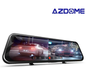 AZDOME PG17 11.8 pulgadas Car Mirror DVR GPS 2K Cámaras duales Pantalla táctil RearView Stream Media Video Recorder Visi