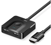 UGreen CM311 HDMI Switch 4K@60Hz con cable HDMI de 3,3FT 2 entradas / 1 salida o 1 entrada / 2 salidas conmutador bidire