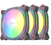 Aigo Z12 Caja de Computadora Ventilador Inverso Ventilador PC 120mm RGB Ventilador Refrigerador PWM Ventilador de Refrig