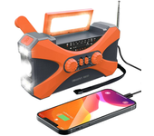 10000mAh Linterna de emergencia Power Bank con radio solar con linterna Aste Solar Hand Crank USB AM FM NOAA Weather Rad