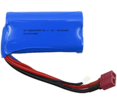 Batería Wltoys 7.4V 1500mAh 15C 2S Li-ion con conector T para partes de coche de Rc 12428 12423 A939