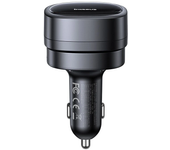 Cargador de coche Baseus 45W + 15W Carga rápida con cable retráctil Type-C de 80 cm Indicador LED Soporte para protocolo