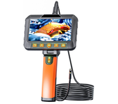 VISHRT T27 Cámara Dual de Doble Imagen Endoscopio Portátil de 7 mm con Pantalla LCD de 5 Pulgadas y Resolución de 1080P.
