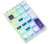 Teclado numérico transparente Teclado mecánico LEOBOG K21 Mini Tri-Mode de 21 teclas con retroiluminación Bluetooth inal