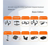 Cabezal estabilizador FPV de 3 ejes XF C-20T con rastreador integrado,placa base todo en uno para DJI O4 / O4 PRO con ki