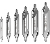Conjunto de 6 brocas de centro de acero de alta velocidad M2 herramientas de mecanizado 60 grados 1.0-5.0 mm avellanado