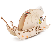 Kit de ensamblaje de modelo de caracol eléctrico de biónica de madera DIY Experimento científico para niños Juguete educ
