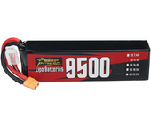 ZOP Power 3S 11.1V 9500mAh 65C 105.45Wh Batería LiPo con enchufe XT60 para coche RC