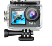 Cámara de acción AT-M40R 5K 30FPS 4K 60FPS con pantalla dual, gran angular de 170°, resistente al agua hasta 30 metros,