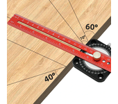 Compás de carpintería de 300 mm (12 pulgadas) para trazar ángulos, regulador de ángulo en forma de T ajustable, escala d