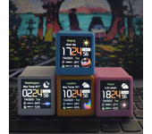 Pantalla de información multifuncional OLED a color Temperatura Humedad Hora Fecha WiFi Reloj inteligente de escritorio