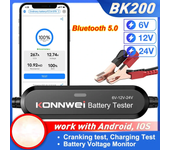 KONNWEI BK100 BK200 Bluetooth 5.0 Probador de batería de automóvil, motocicleta y camión Analizador de batería 6V/12V/24