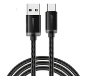 MENSAJE ES-X60 Cable USB-A a Tipo C 3A QC3.0 AFC FCP Carga Rápida Transmisión de Datos Núcleo de Cobre Línea de 1M/2M La