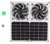 Ventilador alimentado por panel solar de 12 pulgadas impermeable,ventilador doble,ventilador de extracción solar de 100