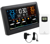 FJ3390TY-A WIFI Graffiti VA Pantalla a color Reloj de alarma electrónico multifuinción Reloj meteorológico interior/exte