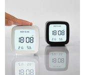 Reloj despertador digital 12/24H Reloj despertador electrónico con luz activada por voz Temperatura Humedad Luz nocturna