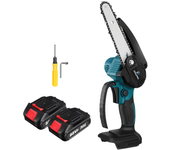 Motosierra eléctrica Drillpro de 6 pulgadas 2000W motor de cobre puro compatible con batería de 18V 6500mAh cortadora de