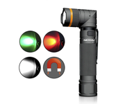 Linterna frontal recargable Nicron B70 de 1200LM y 90 grados con clip magnético y manos libres para una luz LED súper br
