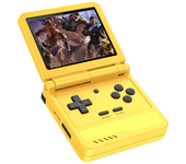 Consola de juegos portátil Powkiddy V90S Retro Flip de 3.5 pulgadas IPS 3000mAh, sistema Linux de código abierto, consol